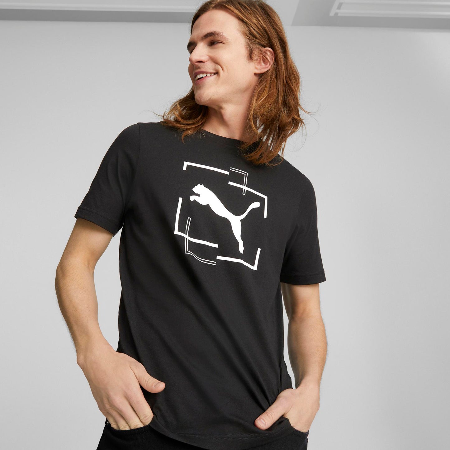 Polo Puma Hombre 671742 01 Cat Graphic Tee