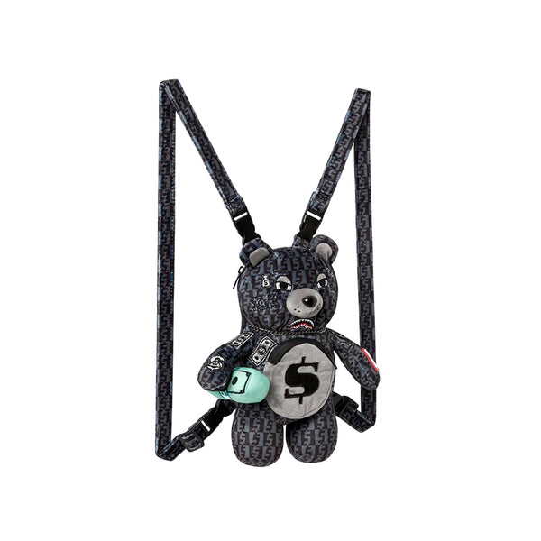 Mochila Urbano Unisex Sprayground Money Check Grey Mini Cub Bear Mochila Urbano Unisex Sprayground Money Check Grey Mini Cub Bear