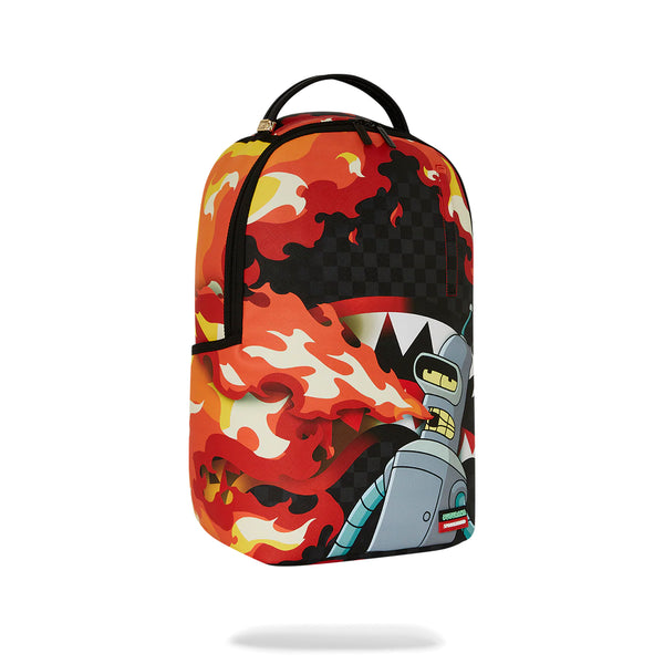 Mochila Urbano Unisex Sprayground Dlxsv Futurama Bender Fire Drama Mochila Urbano Unisex Sprayground Dlxsv Futurama Bender Fire Drama