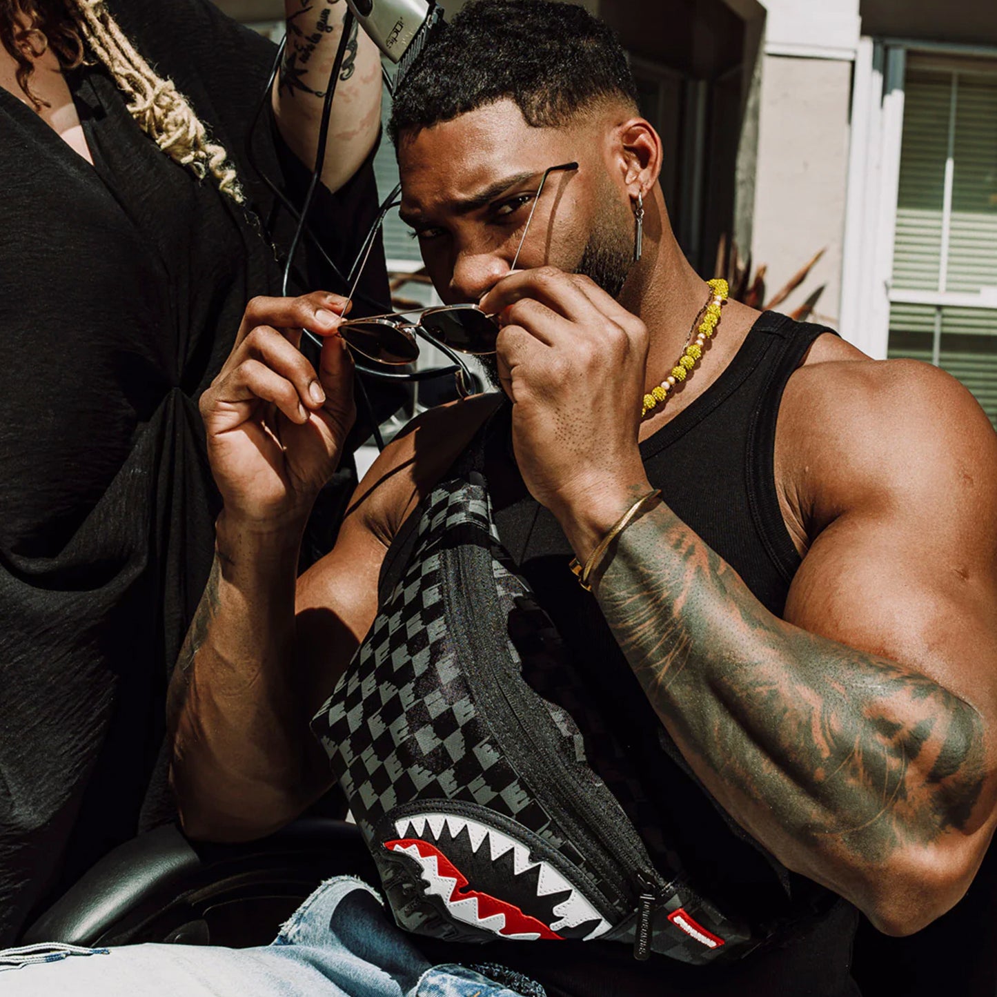 Canguro Urbano Unisex Sprayground Dripping Sharks In Paris Canguro Urbano Unisex Sprayground Dripping Sharks In Paris