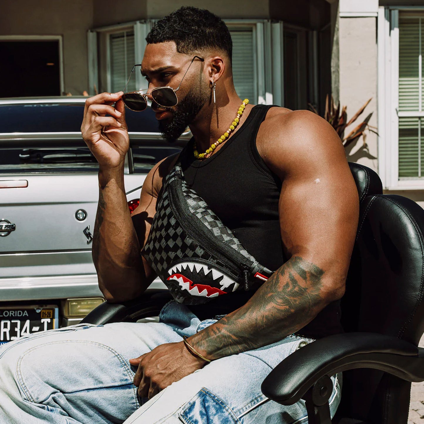 Canguro Urbano Unisex Sprayground Dripping Sharks In Paris Canguro Urbano Unisex Sprayground Dripping Sharks In Paris
