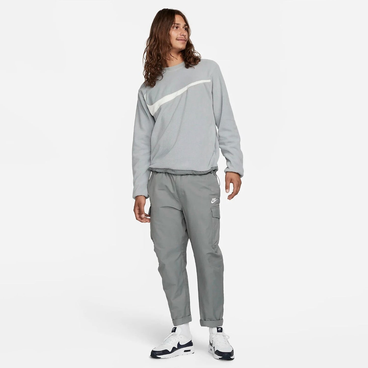 Polera Urbano Hombre Nike Club+ Flc Crew Wntr