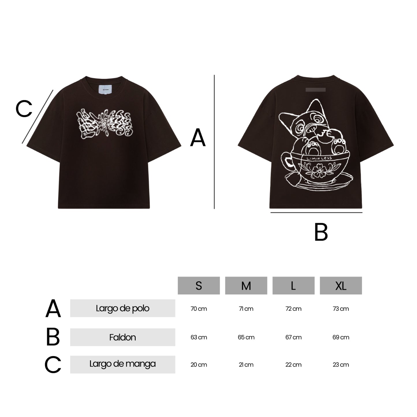Polos Urbano Unisex Limitless T-Shirt Chocolate Dog Over Polos Urbano Unisex Limitless T-Shirt Chocolate Dog Over