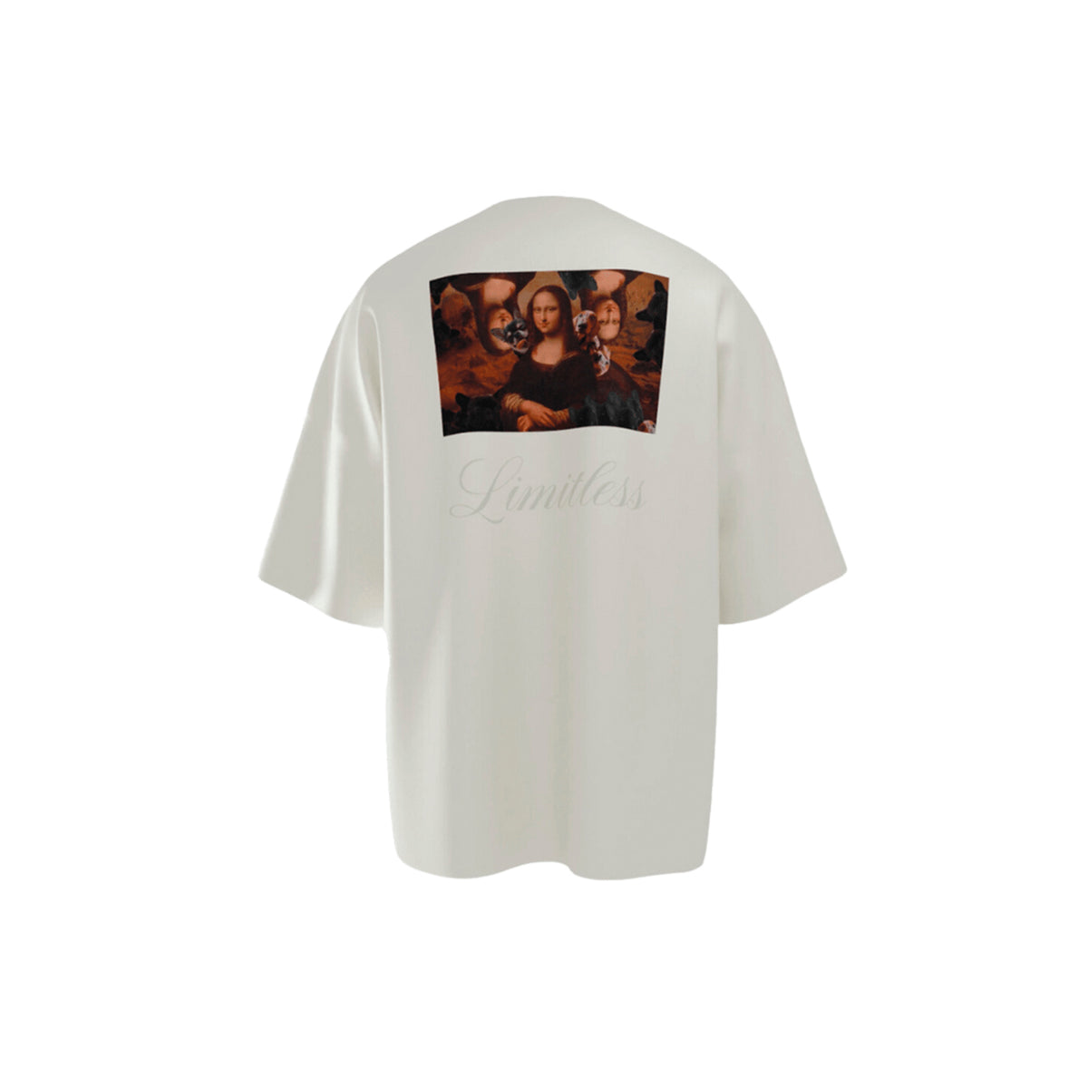 Polo Urbano Unisex Limitless T-Shirt Monalisa Pearl color Blanco Outfit streetwear - código 2407