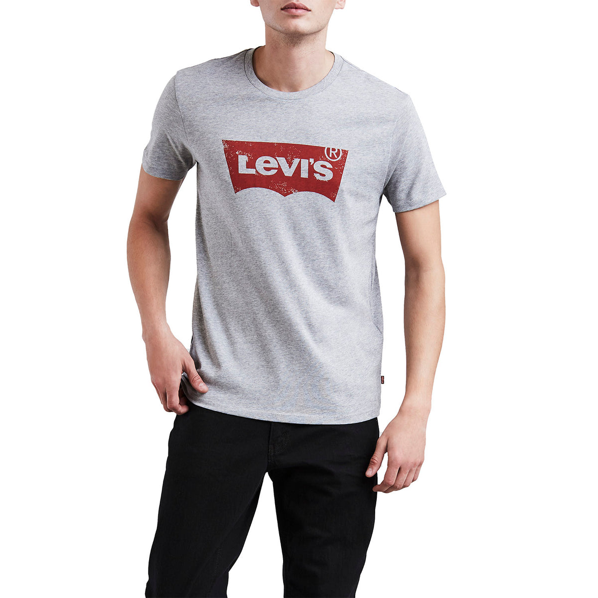 Polo Urbano Hombre Levis Graphic SeT-In Neck color Gris Outfit streetwear - código 17783-0200