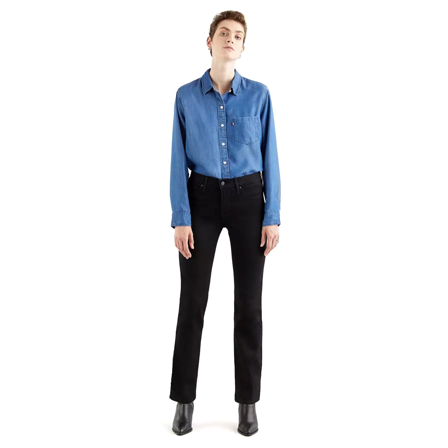 Jeans Urbano Mujer Levis 314 Shaping Straight Soft Black