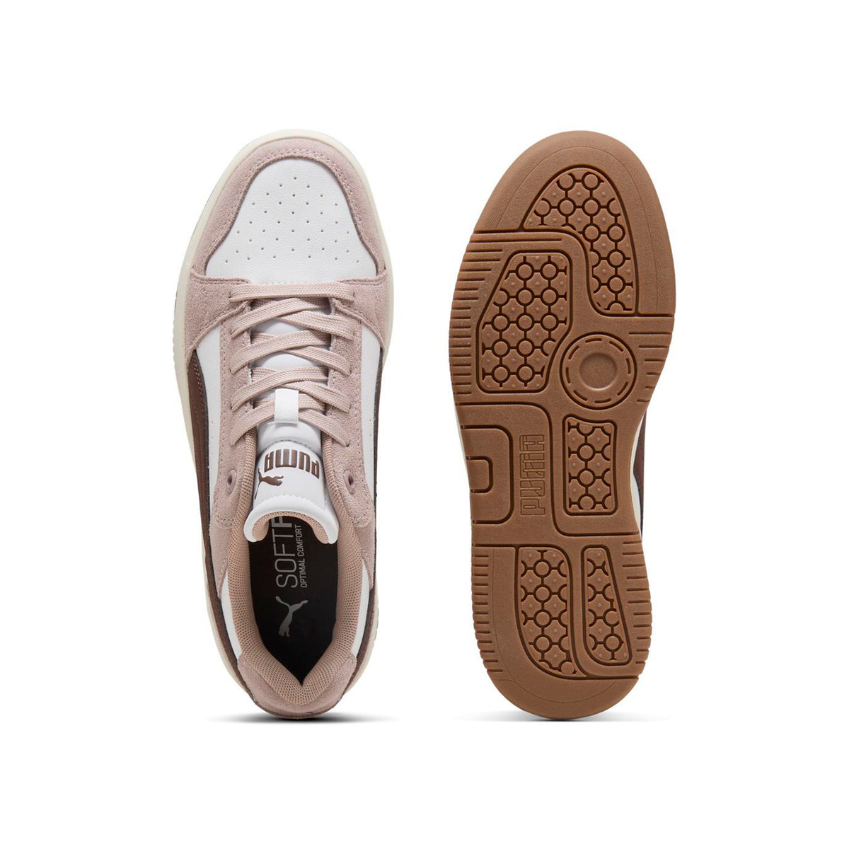 Zapatillas Puma Mujer Rebound Femme Low Suede Beige