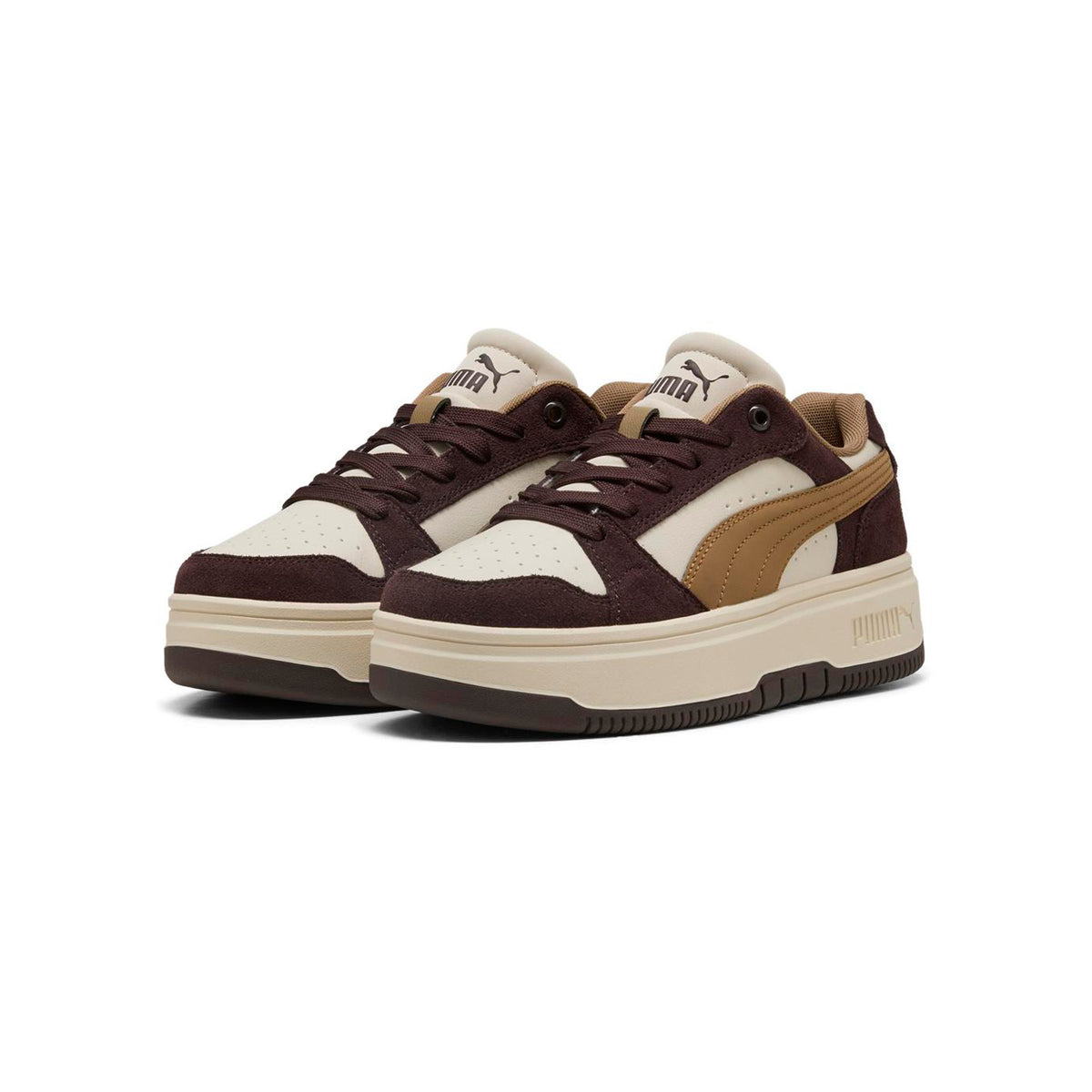 Zapatillas Puma Mujer Rebound Femme Low Suede Marron