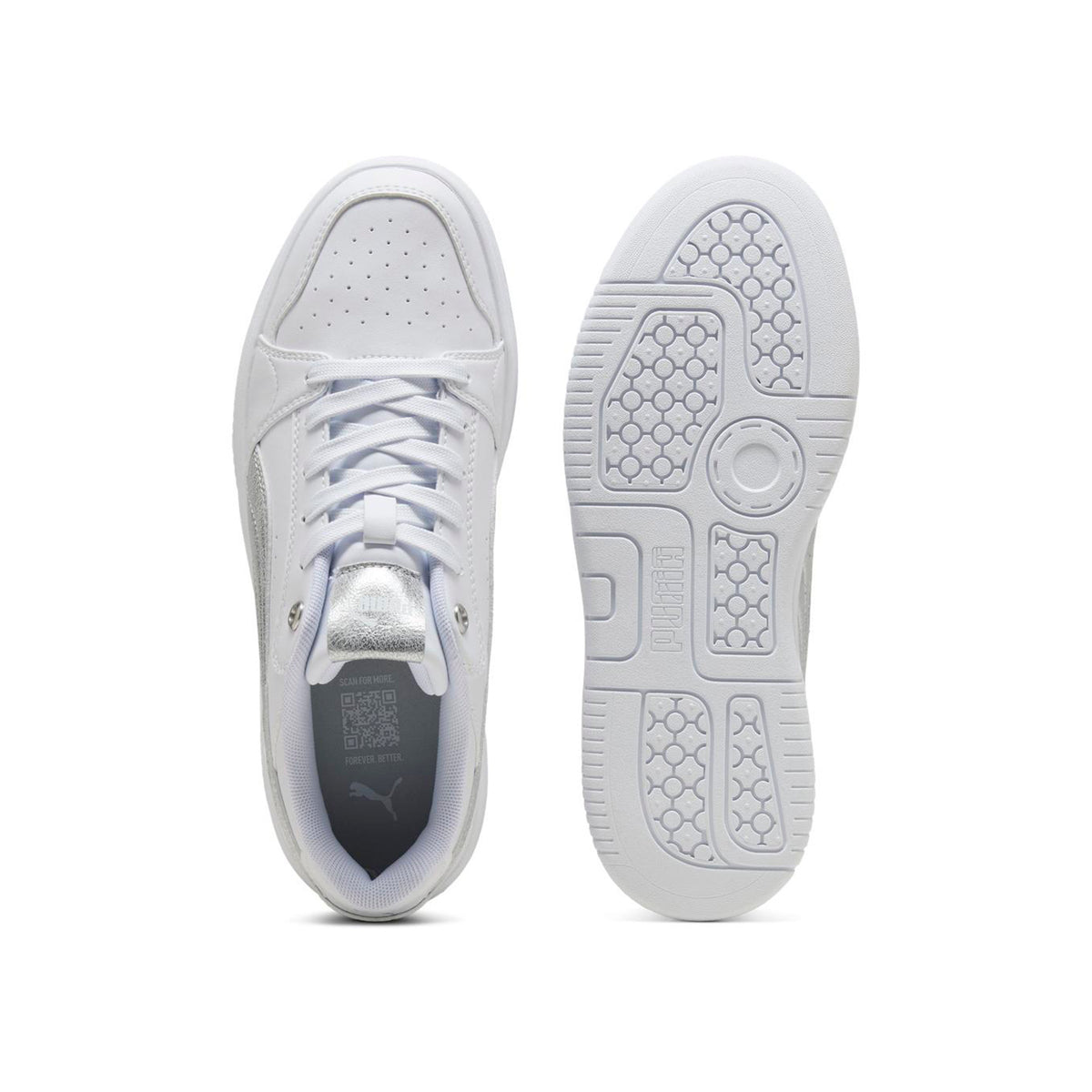 Zapatillas Puma Mujer Rebound Femme Low Metallic Blanco