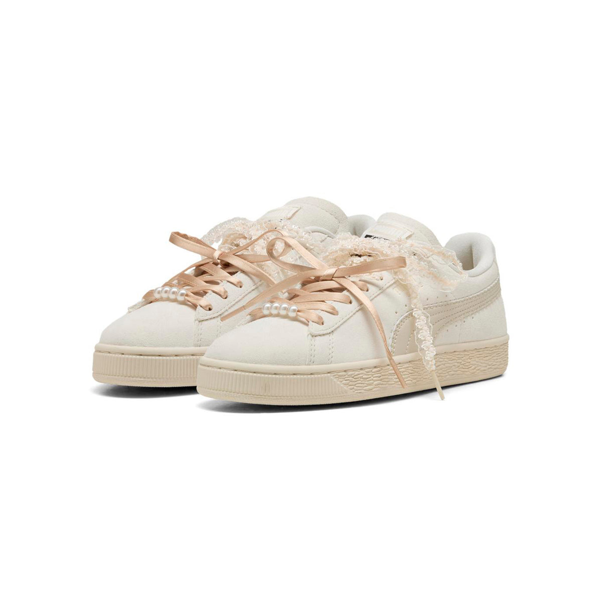 Zapatillas Puma Mujer Suede Bloom Crema