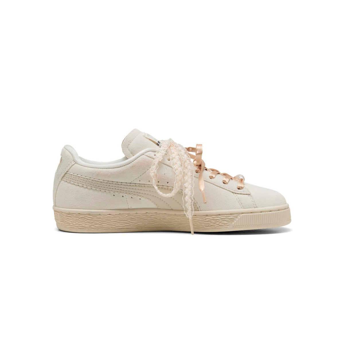 Zapatillas Puma Mujer Suede Bloom Crema