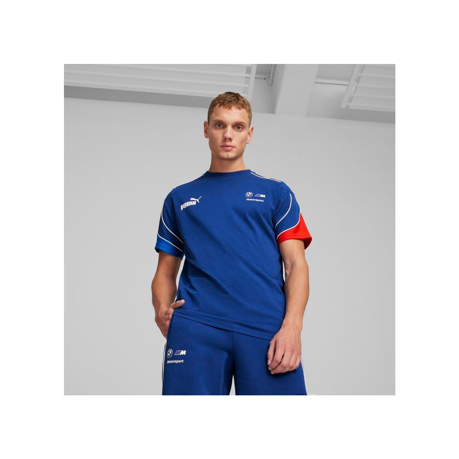 Polos Motorsport Hombre Puma Bmw Mms Mt7+ Tee color Azul Outfit streetwear - código 624141 04