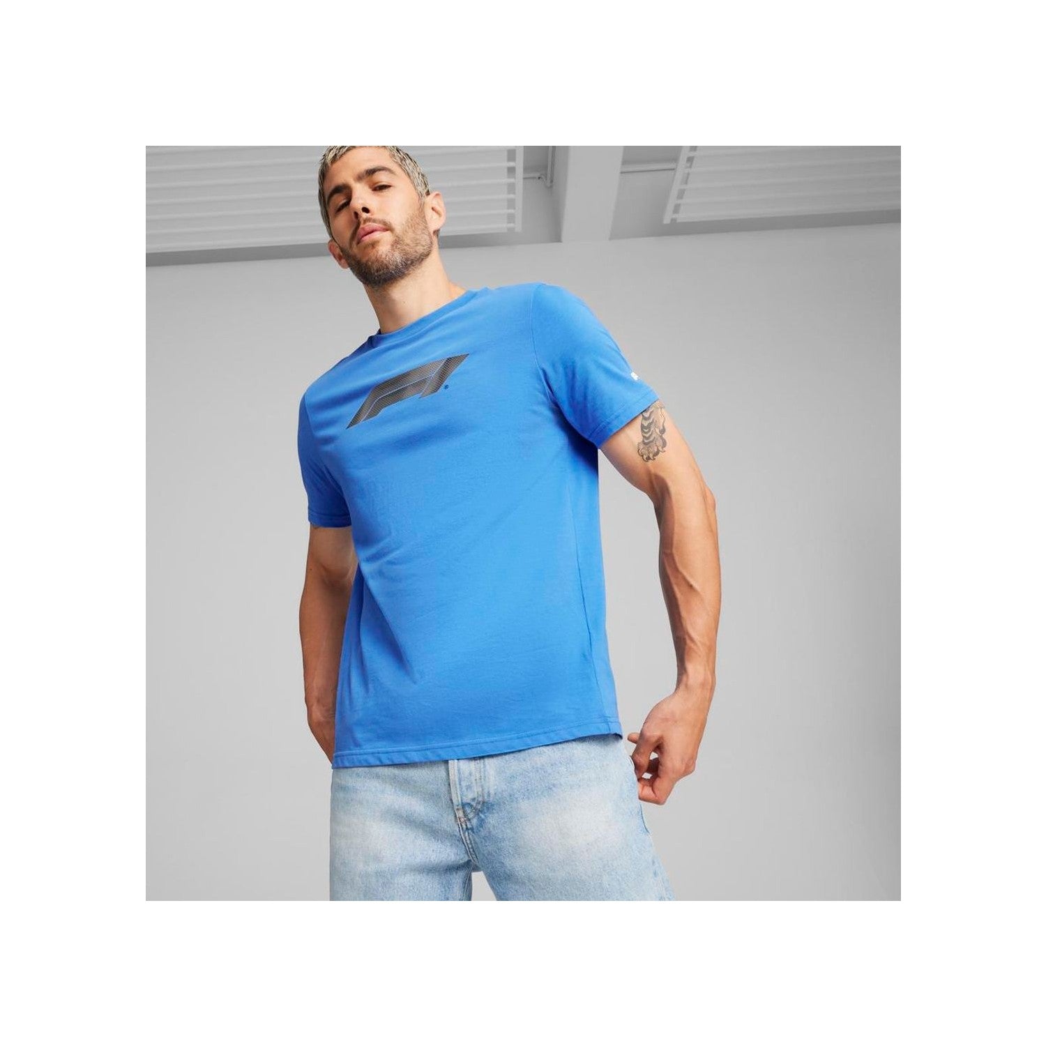 Polos Motorsport Hombre Puma F1 Logo Graphic Tee color Azul Outfit streetwear - código 625695 07