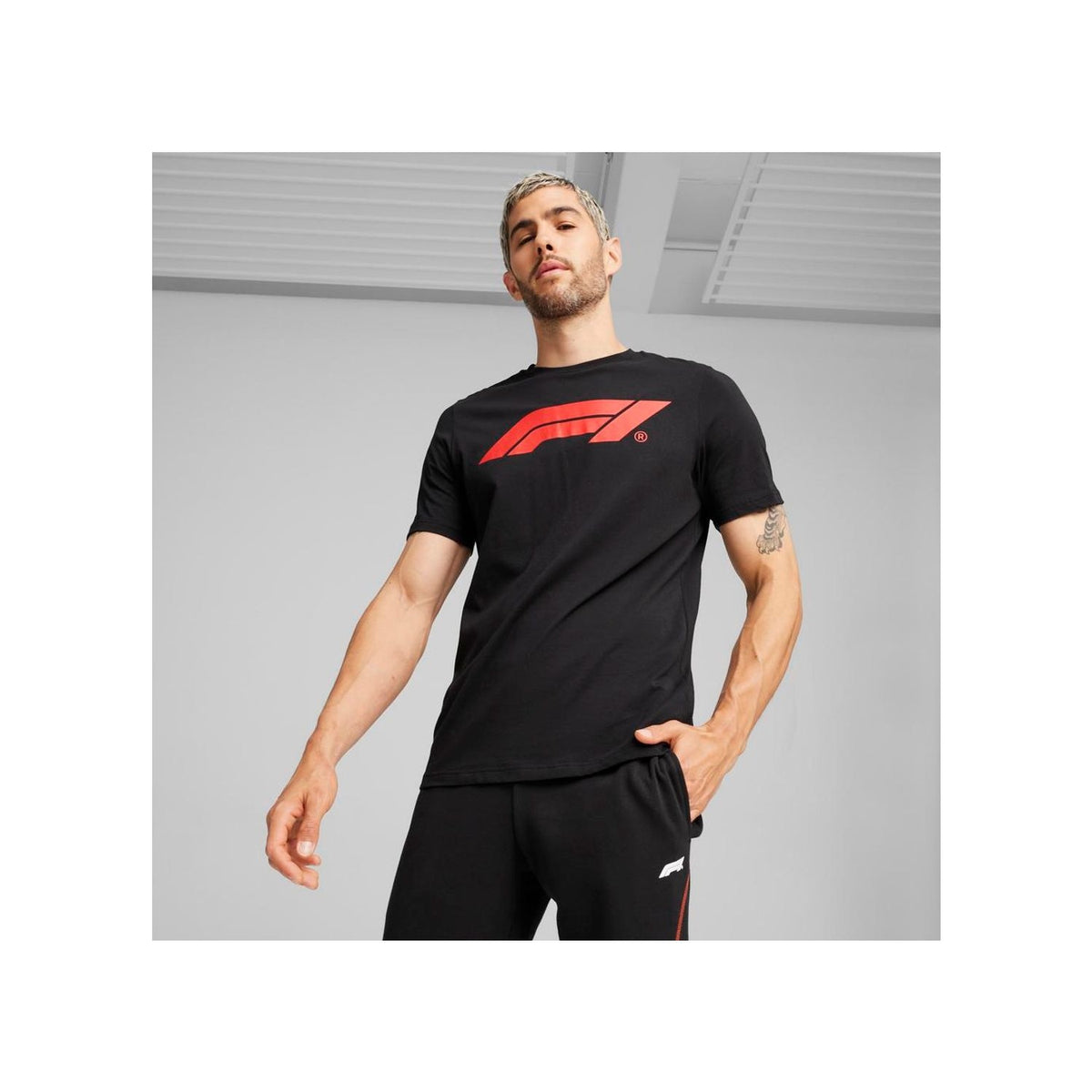 Polos Motorsport Hombre Puma F1 Ess Logo Tee color Negro Outfit streetwear - código 625851 01