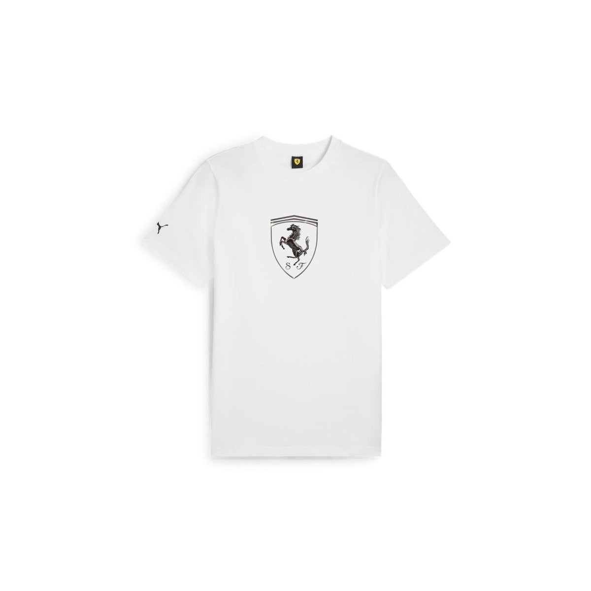 Polos Motorsport Hombre Puma Ferrari Race Tonal Big Shield Tee color Blanco - código 630189 04