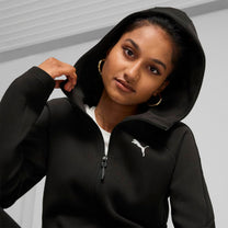Polera Puma Mujer Evostripe Full-Zip Hoodie Negro