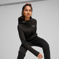 Polera Puma Mujer Evostripe Full-Zip Hoodie Negro