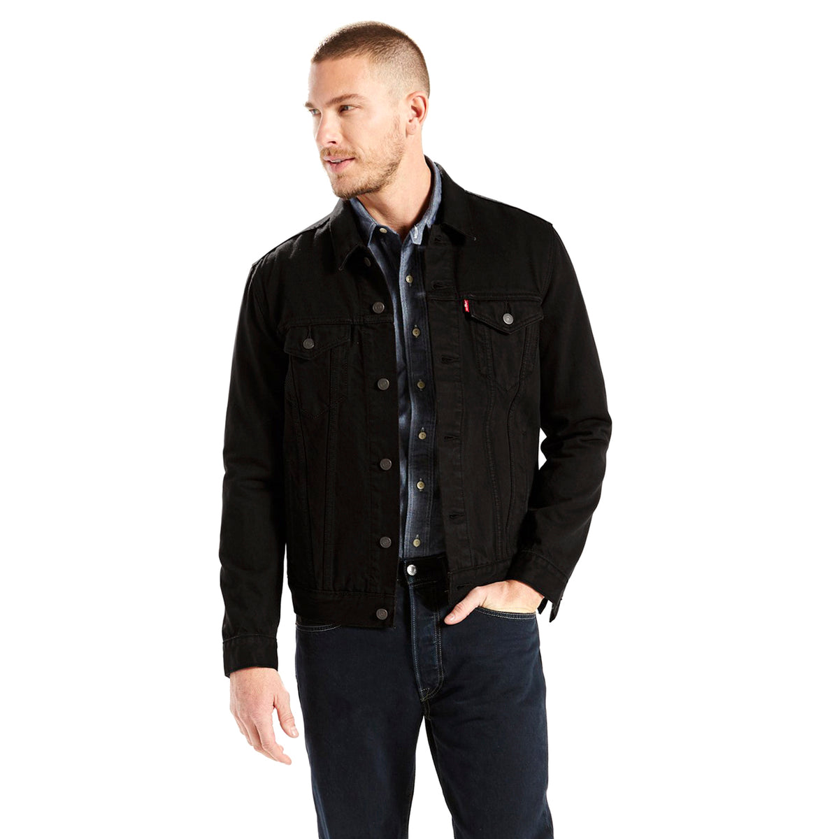 Casaca Urbano Hombre Levis The Trucker Jacket color Negro - código 72334-0223