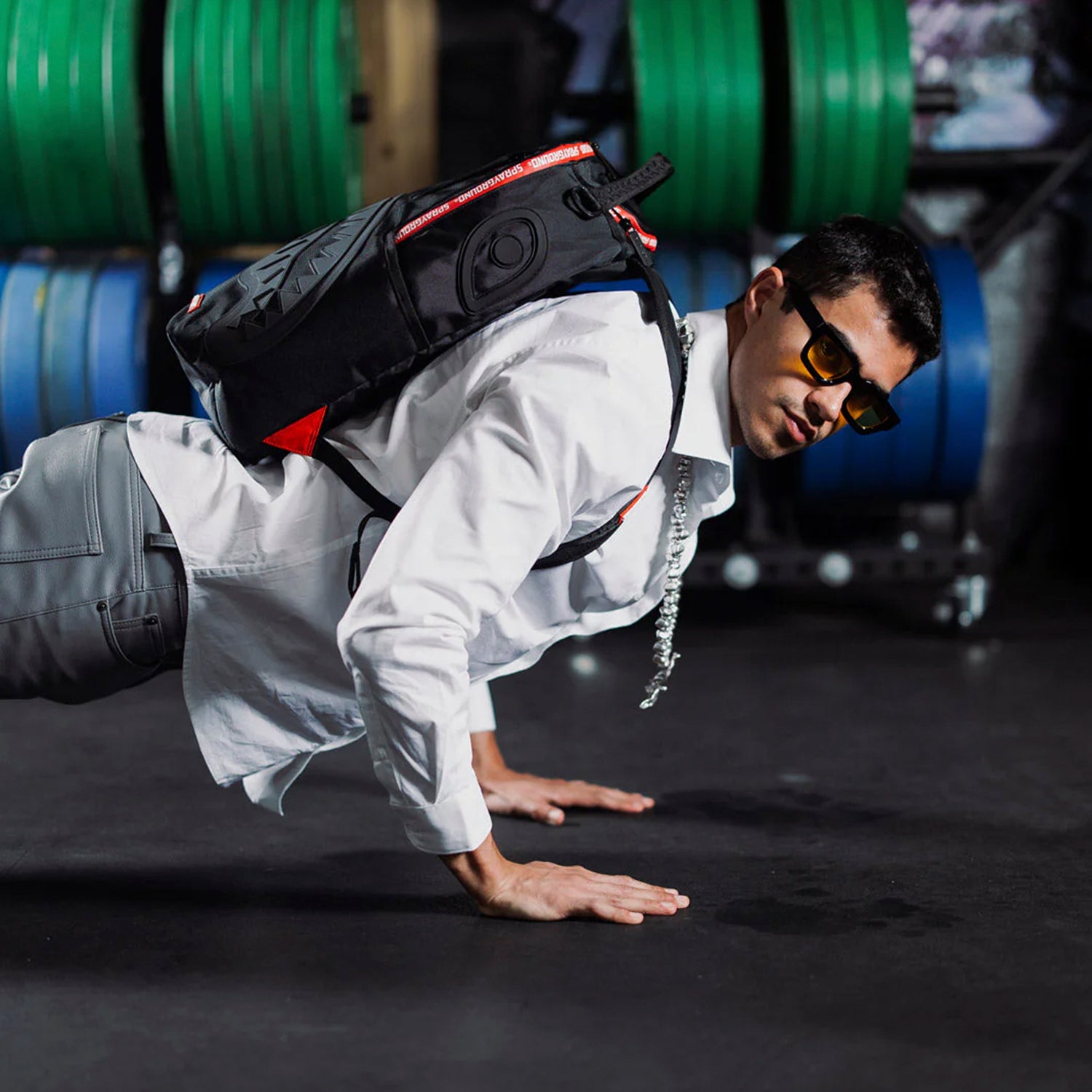 Mochila Urbano Unisex Sprayground Dlxsv Printed Zipper Shark