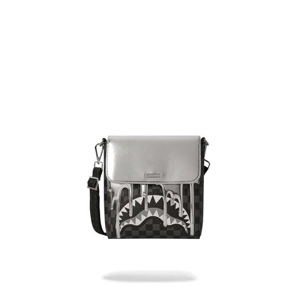 Bolso Urbano Unisex Sprayground Bolso Cruzado Ancho Metallic Drip Sharks In Paris