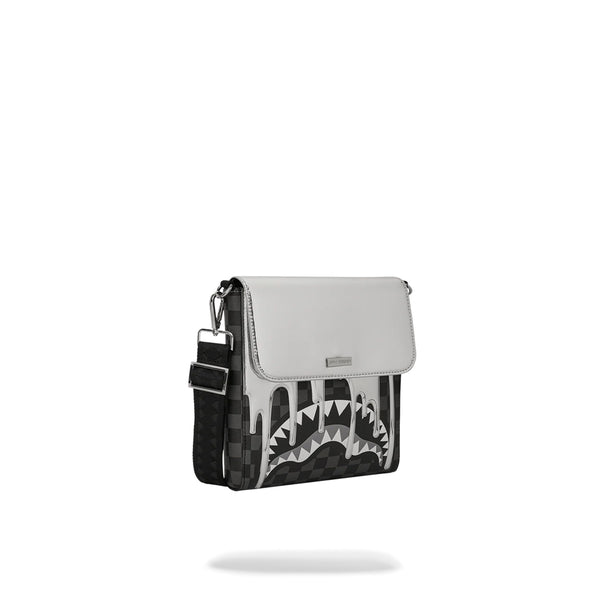 Bolso Urbano Unisex Sprayground Bolso Cruzado Ancho Metallic Drip Sharks In Paris