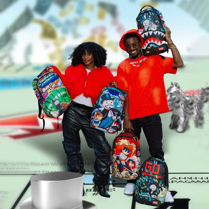 Mochila Urbano Unisex Sprayground Dlxsv Monopoly X Sprayground Characters