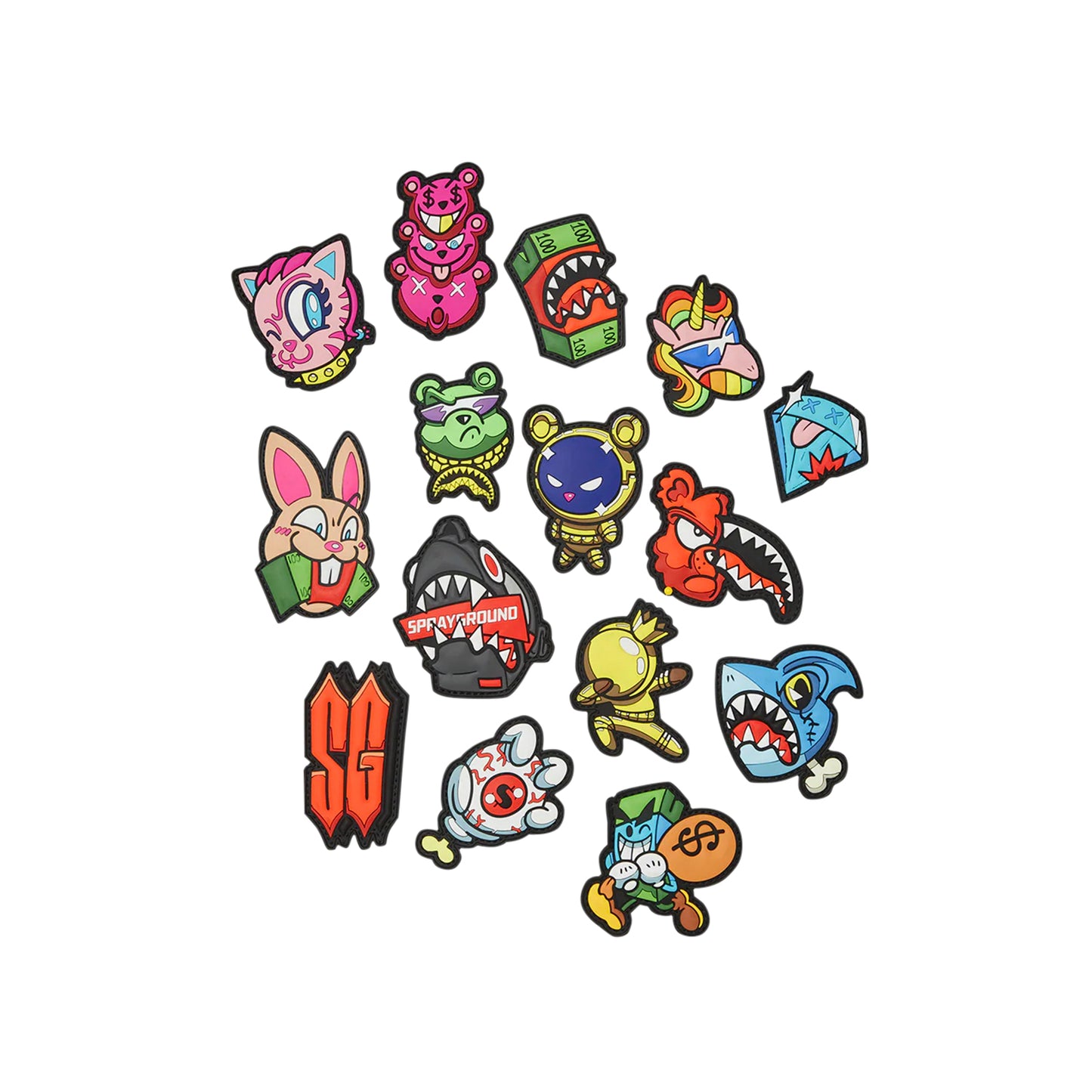 Mochila Urbano Unisex Sprayground Especial Dlxsv All Velcro Shark Gang