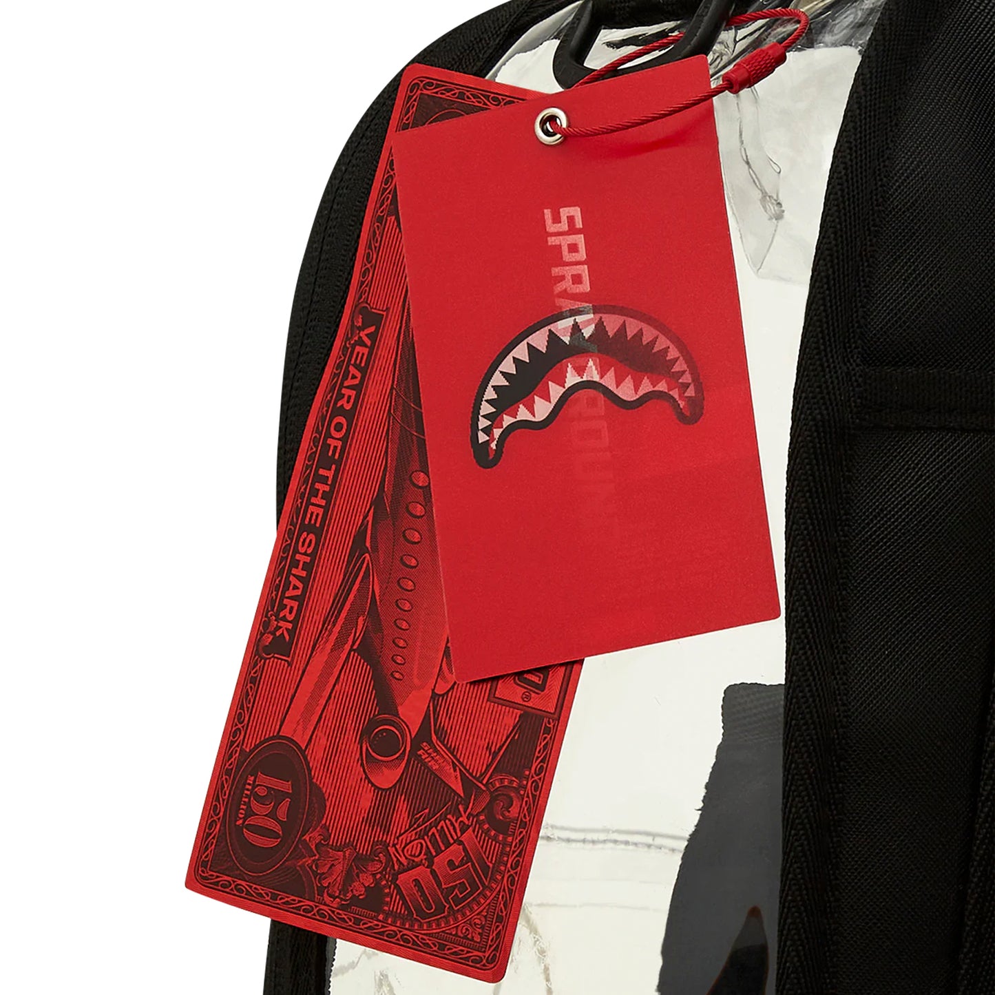 Mochila Urbano Unisex Sprayground Dlxsv Shark Central Partial Clear