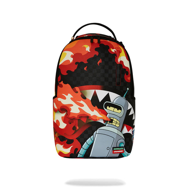 Mochila Urbano Unisex Sprayground Dlxsv Futurama Bender Fire Drama