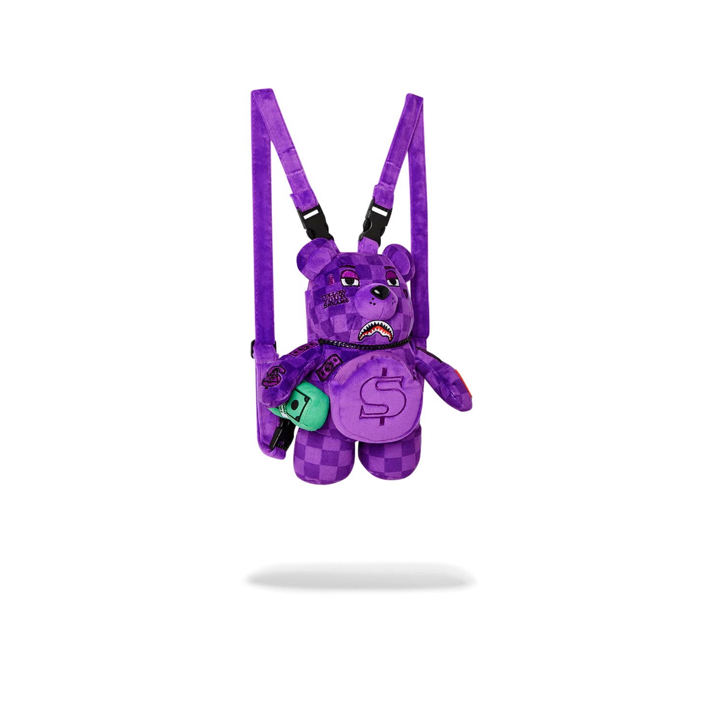 Mochila Urbano Unisex Sprayground Mochila De Oso Mini Purple Shark Sharks In Paris