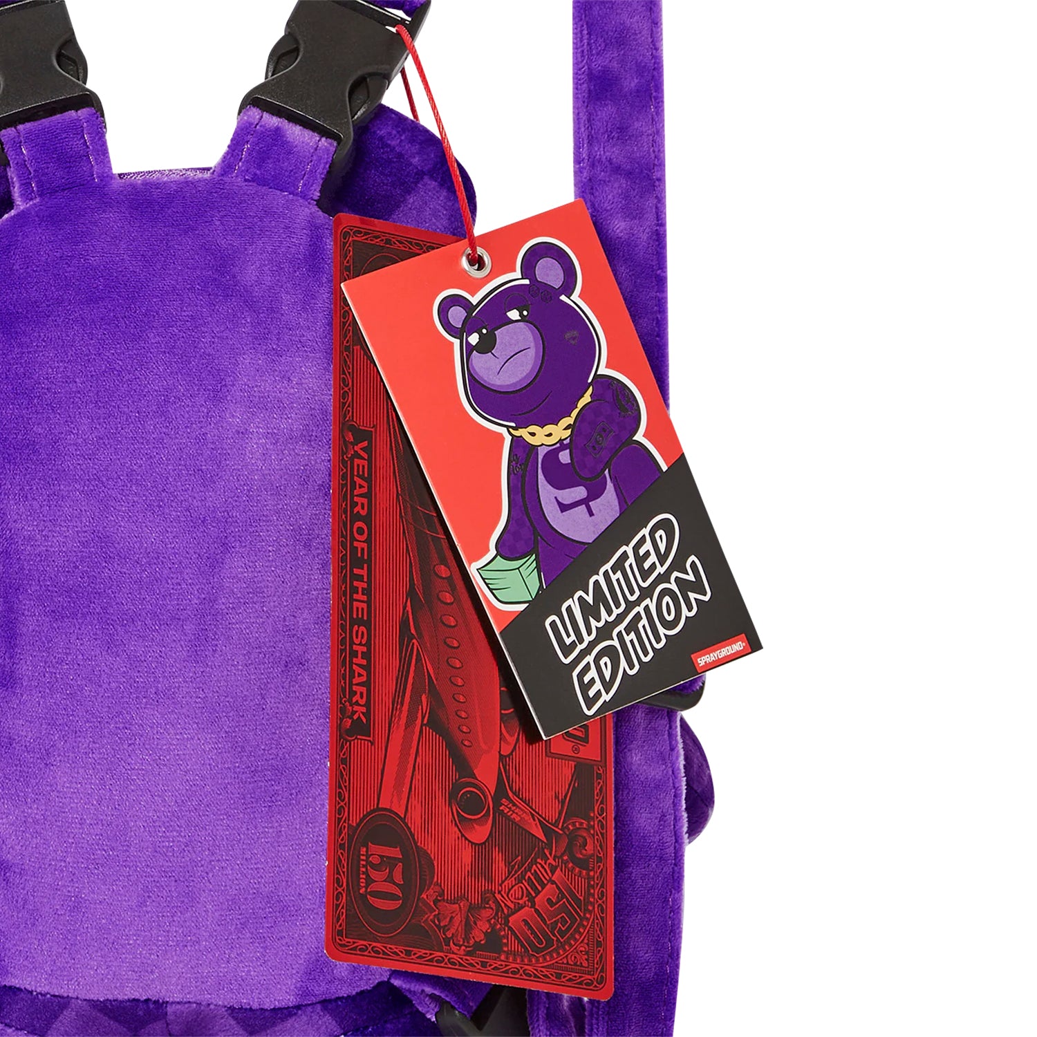 Mochila Urbano Unisex Sprayground Mochila De Oso Mini Purple Shark Sharks In Paris