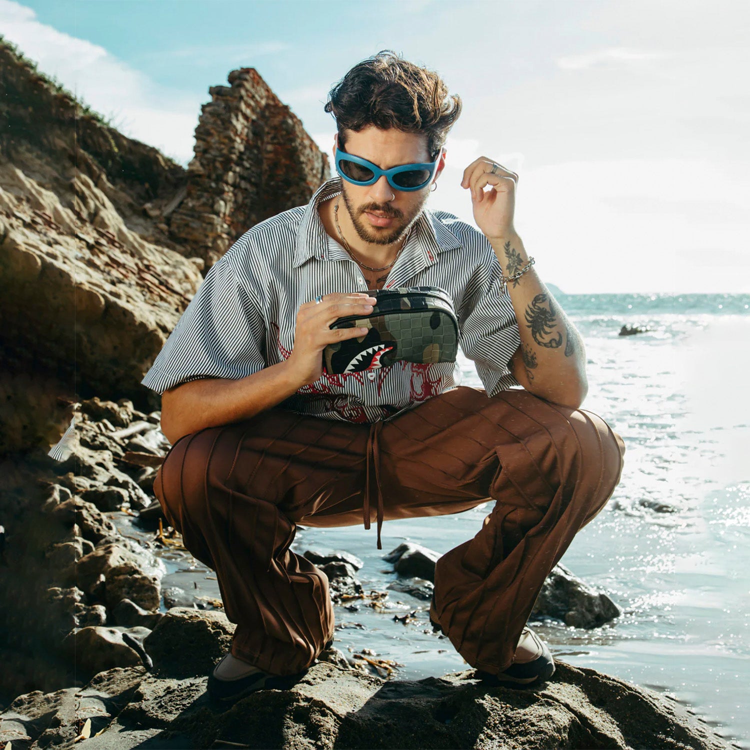 Cartera Urbano Unisex Sprayground Woodland Camo Check