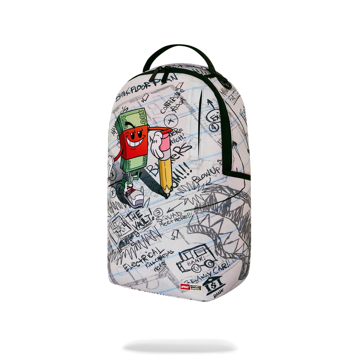 Mochila Urbano Unisex Sprayground Money Boy Pencil Doodles