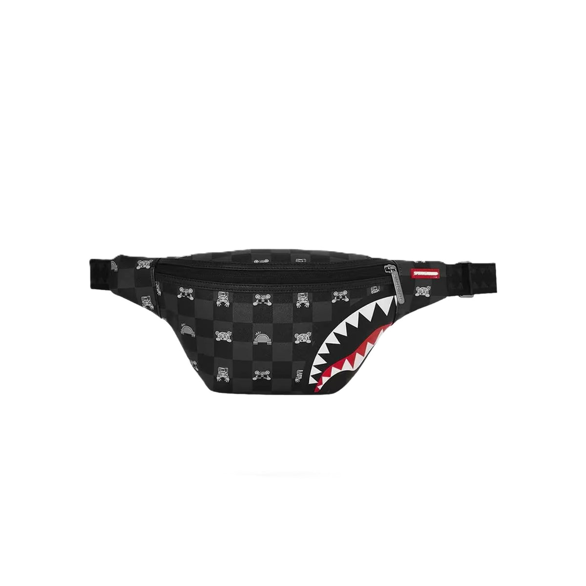 Canguro Sprayground Gray Peeking Character Check Negro