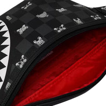 Canguro Sprayground Gray Peeking Character Check Negro