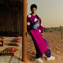 Canguro Sprayground Purple Slime Takeover Negro