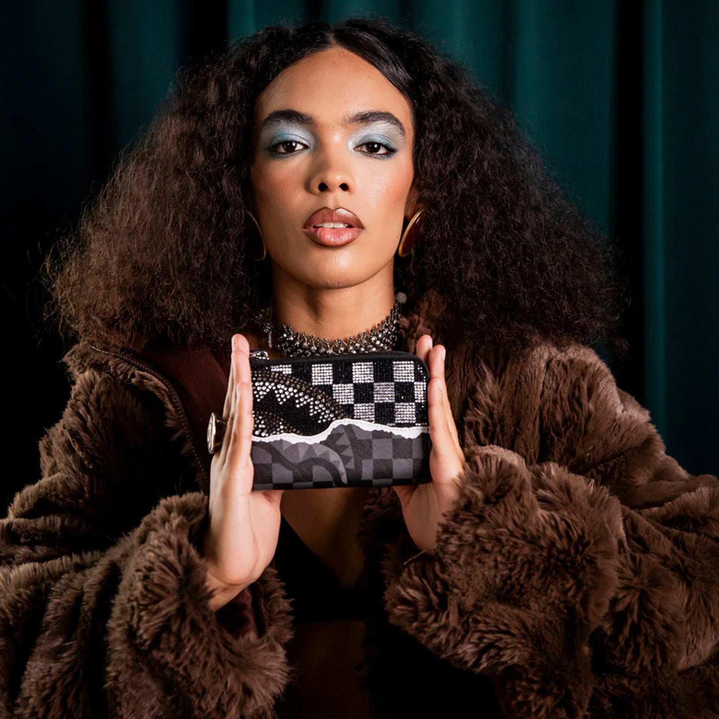 Billetera Urbano Sprayground Gold Diamond Tear