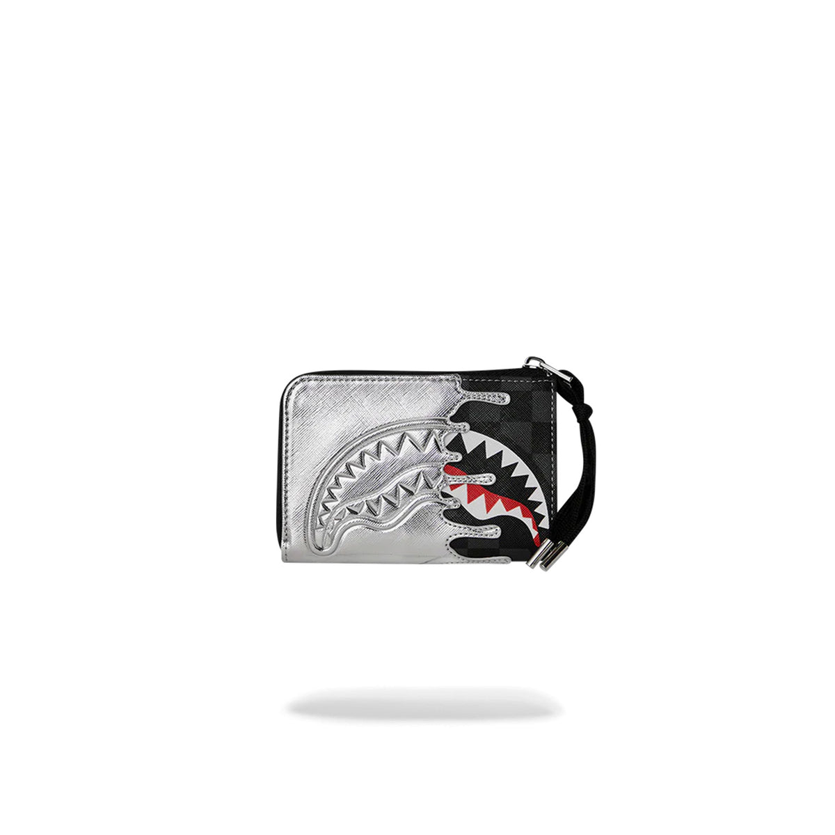 Billetera Urbano Unisex Sprayground Billetera Silver Side Drip Black Check