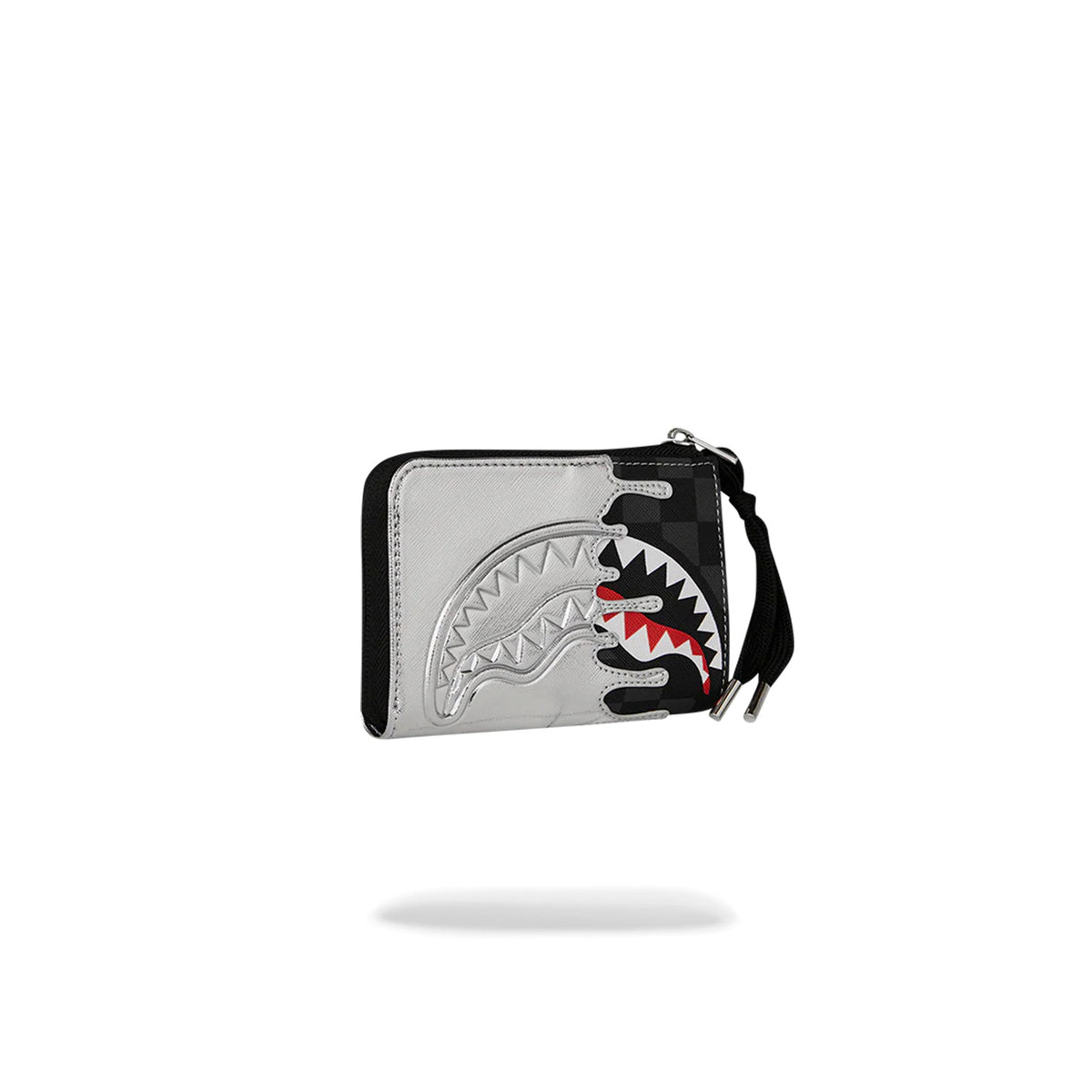 Billetera Urbano Unisex Sprayground Billetera Silver Side Drip Black Check