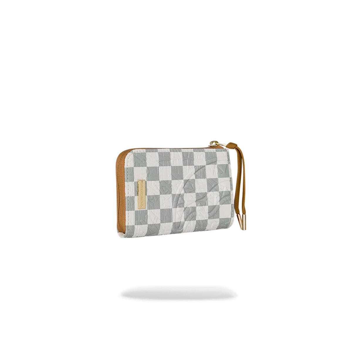 Billetera Sprayground Graff Embossed Cream Check Blanco