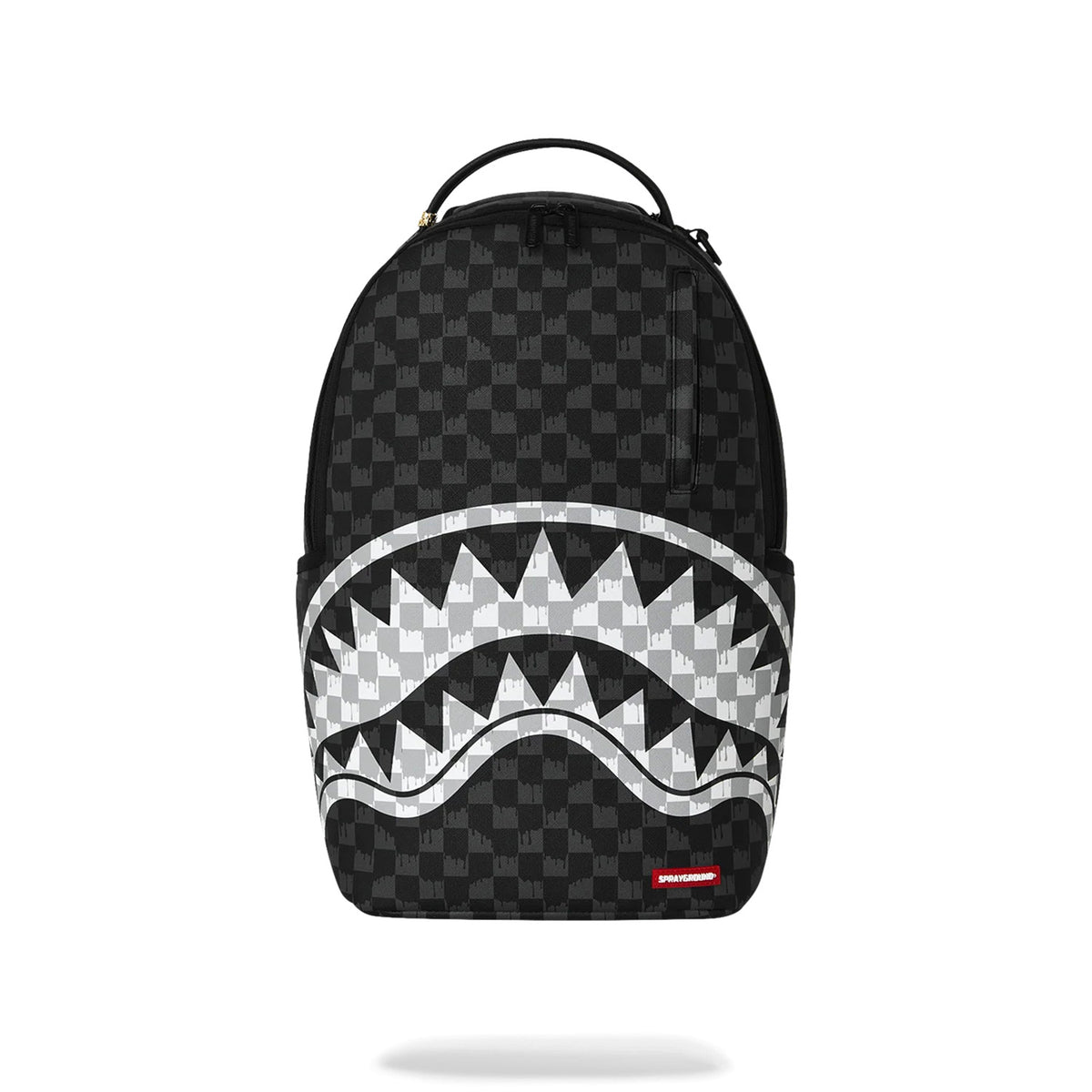 Mochila Urbano Unisex Sprayground Black And White Drip Check Shark