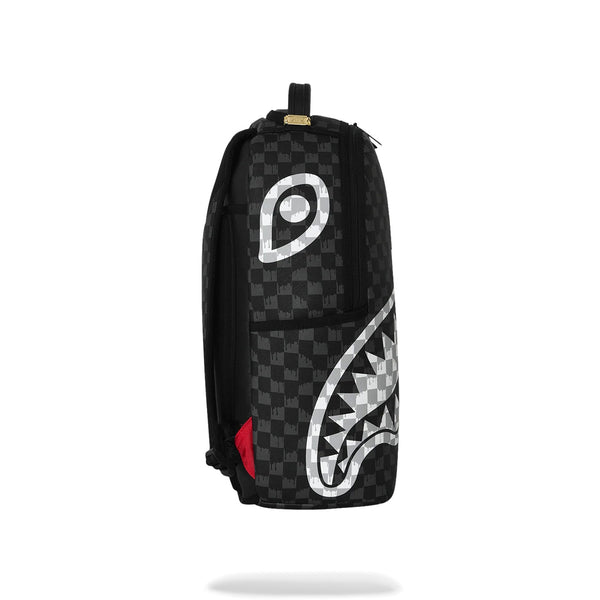 Mochila Sprayground Black And White Drip Check Shark Negro