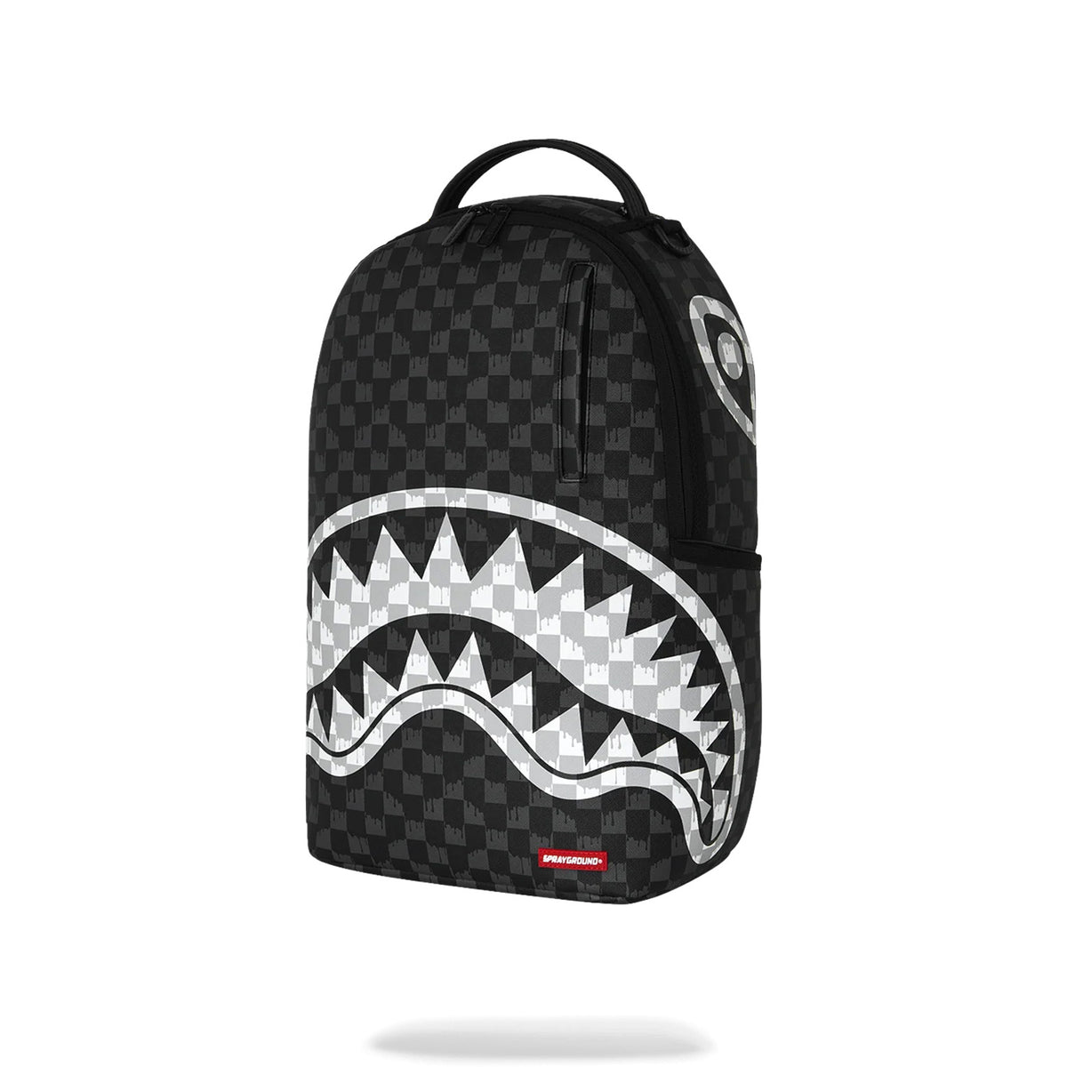 Mochila Urbano Unisex Sprayground Black And White Drip Check Shark