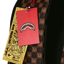 Mochila Urbano Unisex Sprayground Sharks In Paris Wtf Bubble Brown Check