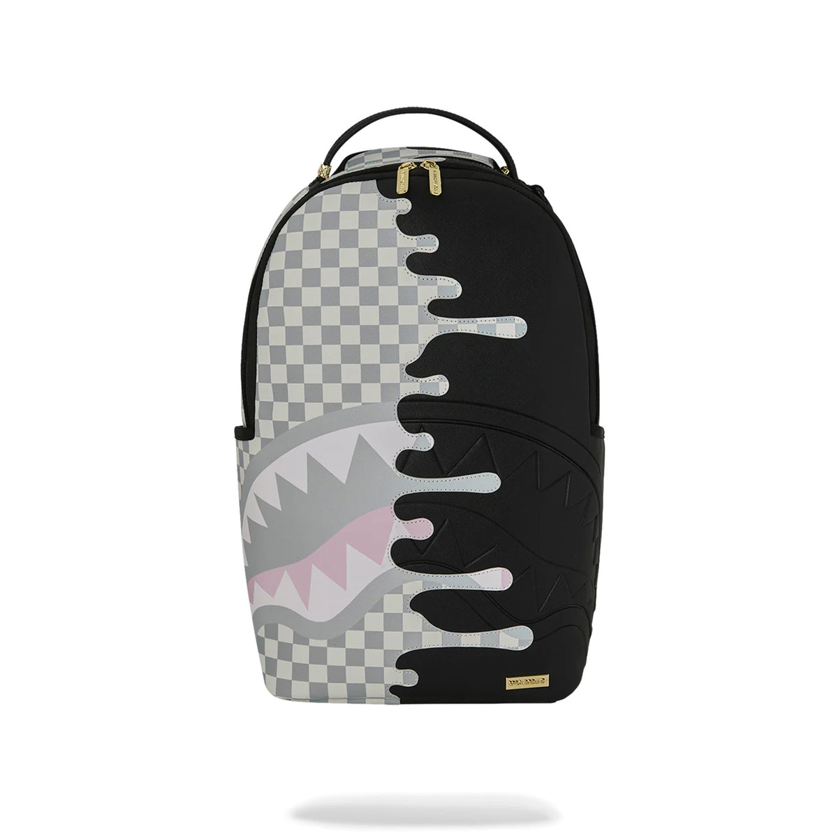 Mochila Sprayground Cream Check Unfinished Shark Negro