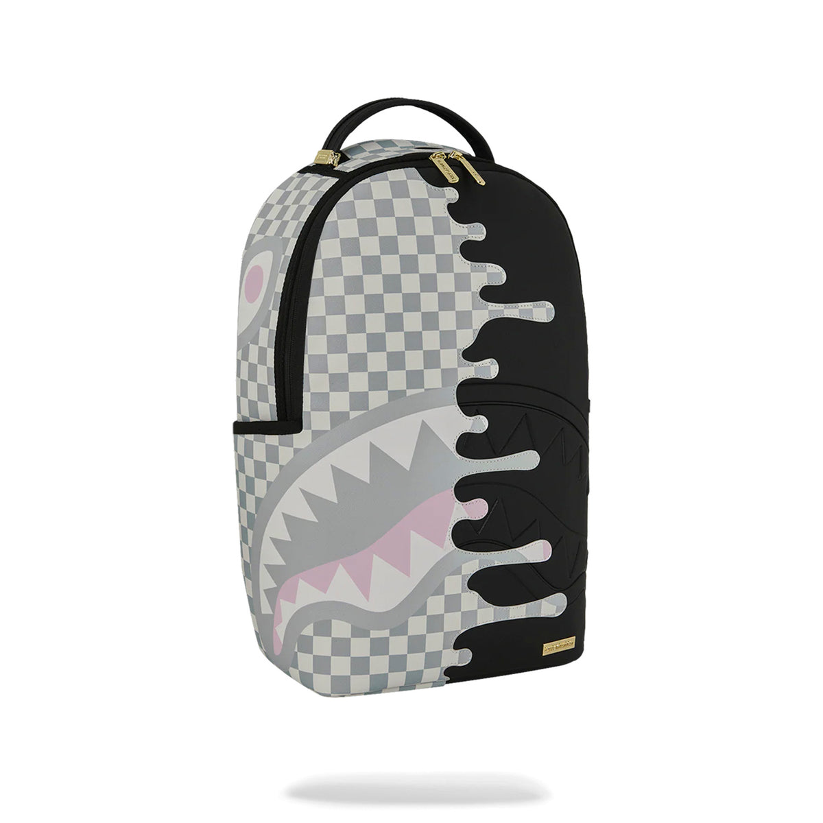 Mochila Sprayground Cream Check Unfinished Shark Negro