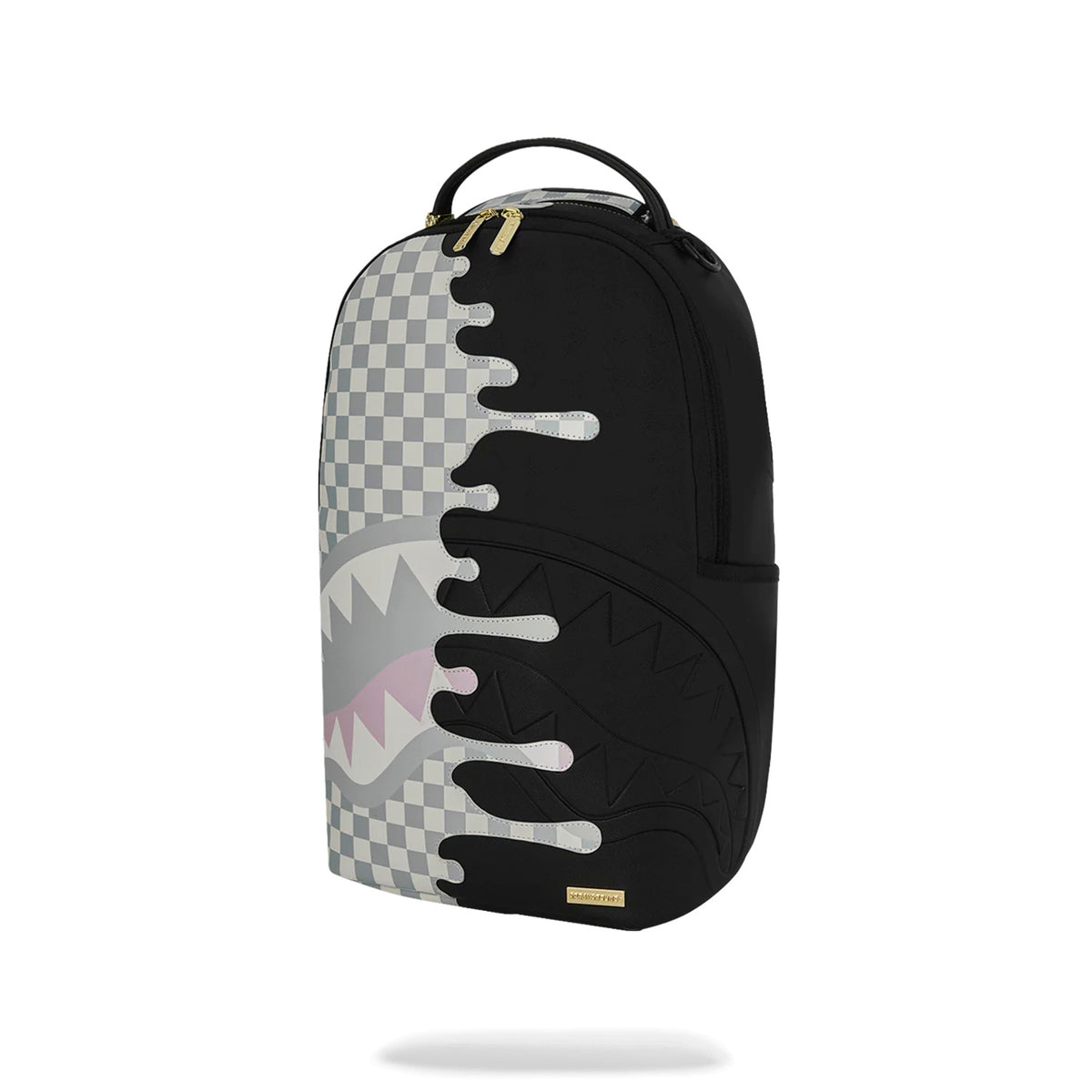 Mochila Sprayground Cream Check Unfinished Shark Negro