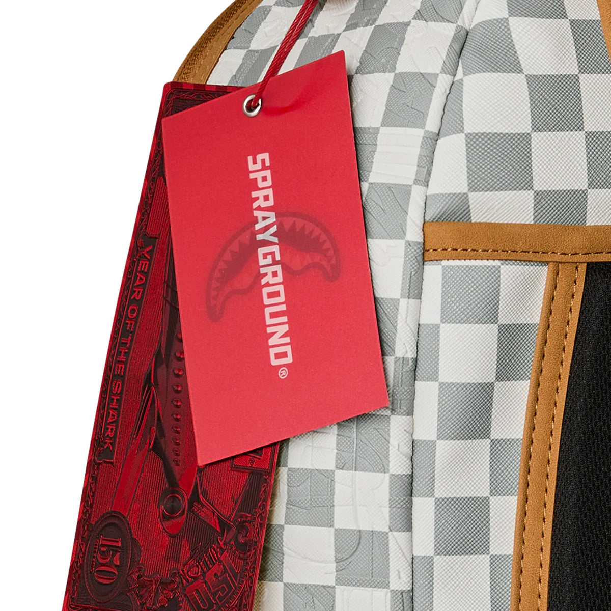 Mochila Sprayground Graff Embossed Cream Check Blanco
