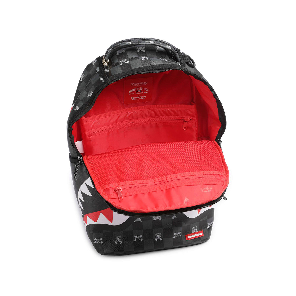 Mochila Sprayground Graff Embossed Cream Check Negro