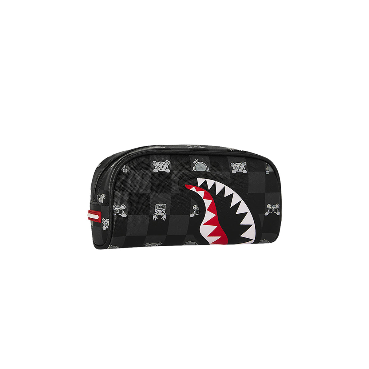 Cartera Sprayground Gray Peeking Character Check Negro